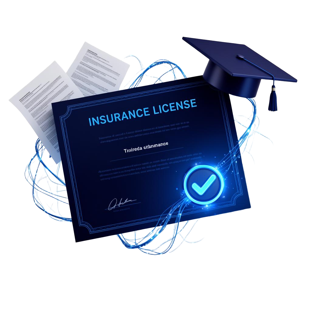 Licensed insurance agent illustration